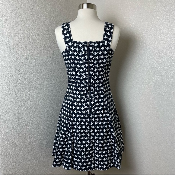 Theory Navy & White Elexis Eyelet A-Line Dress - Picture 10 of 12